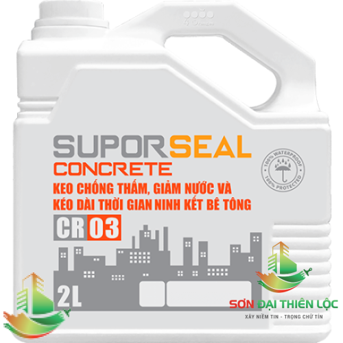 SUPORSEAL CONCRETE CR03 - KEO CHỐNG THẤM, GIẢM NƯỚC VÀ KÉO DÀI THỜI GIAN NINH KẾT BÊ TÔNG
